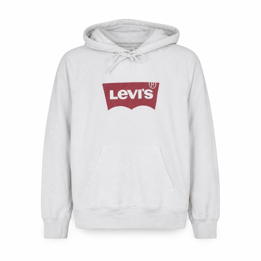 Levi's Men's White Pullover Hoodie M Logo Graphic Hooded Sweatshirt