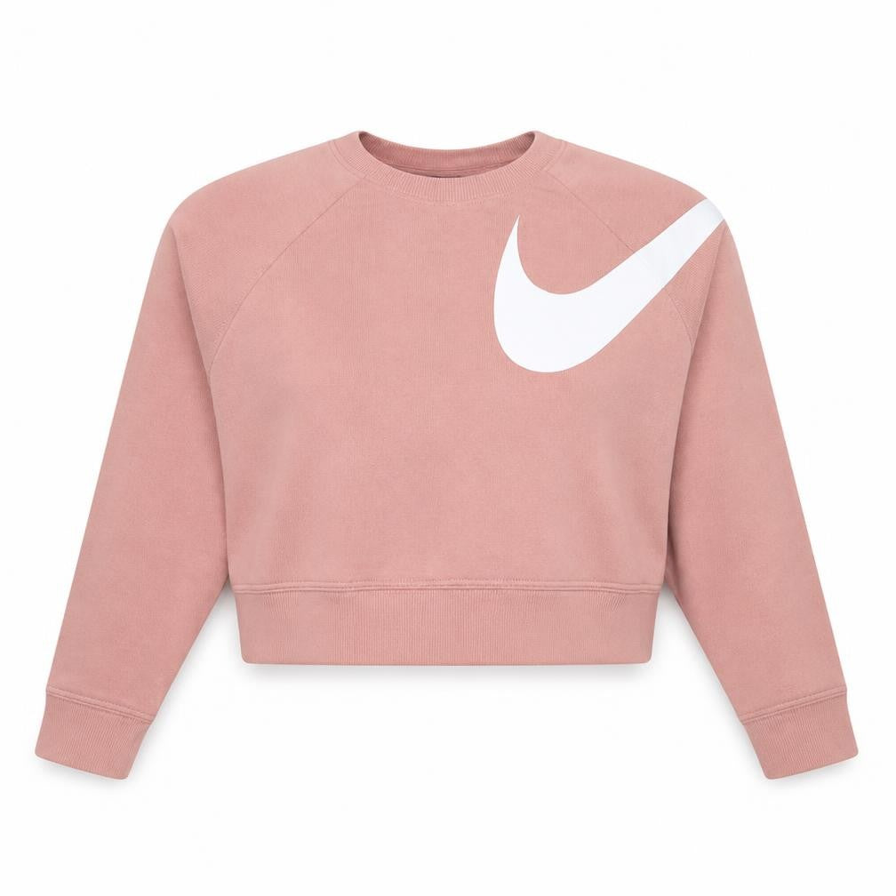 Nike Womens Pink Dri-Fit Cropped Pullover Sweatshirt Size S