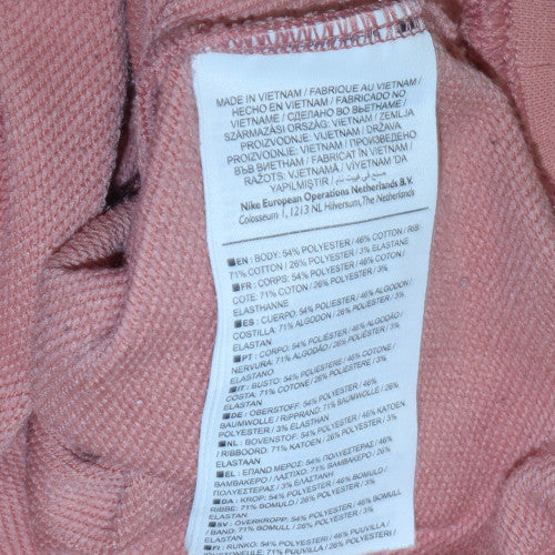 Nike Womens Pink Dri-Fit Cropped Pullover Sweatshirt Size S