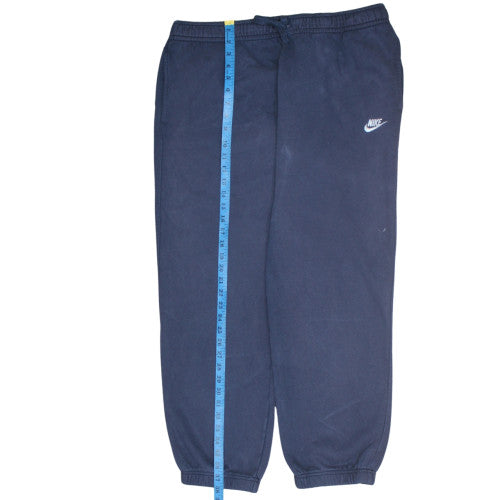 Nike Men Blue Fleece Sweatpants XL Regular Fit Casual Trousers