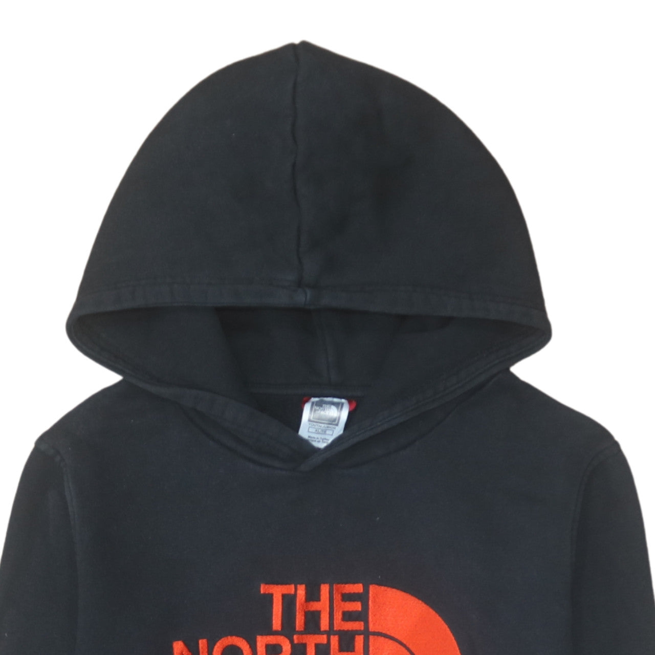 The North Face Boys Black XL Pullover Hoodie with Red Logo