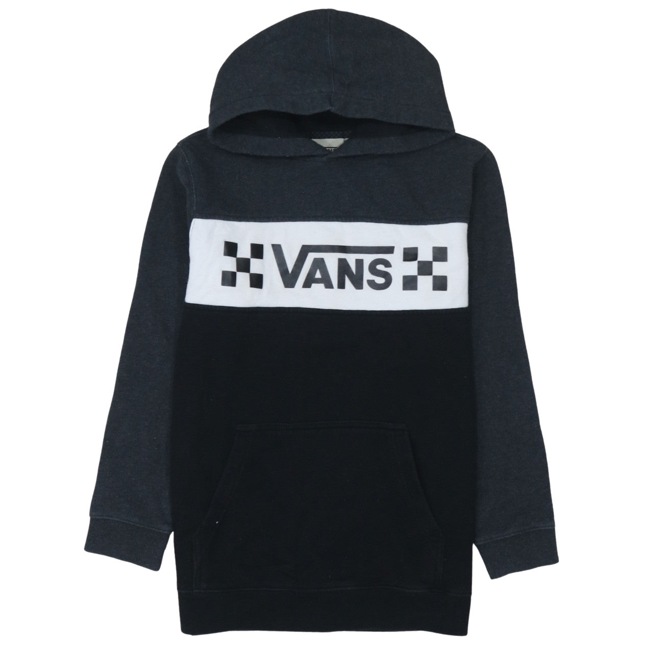 Vans Teens Black Pullover Hoodie L Fleece Graphic Print