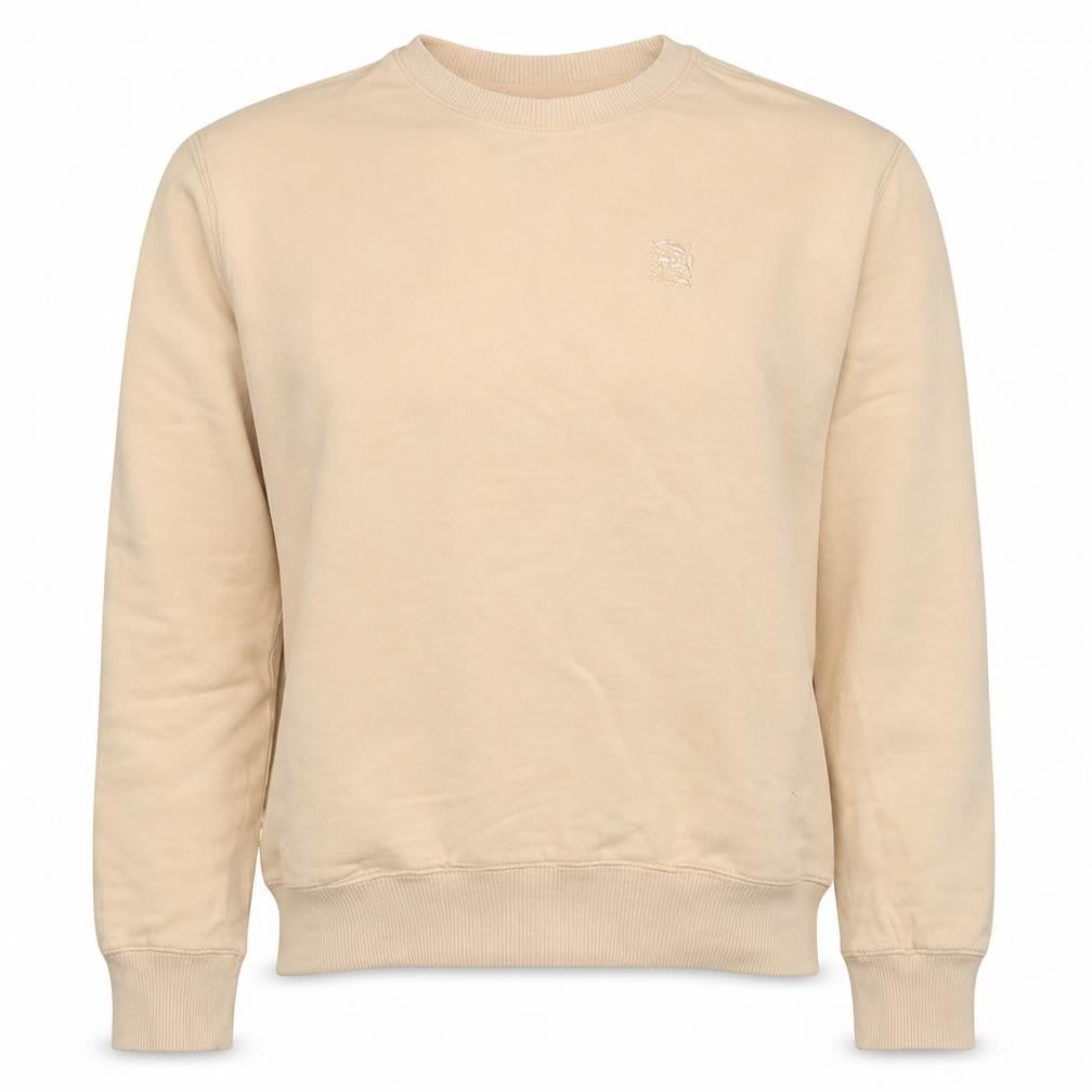 FILA Womens Beige XS Pullover Sweatshirt Crew Neck Cotton Blend