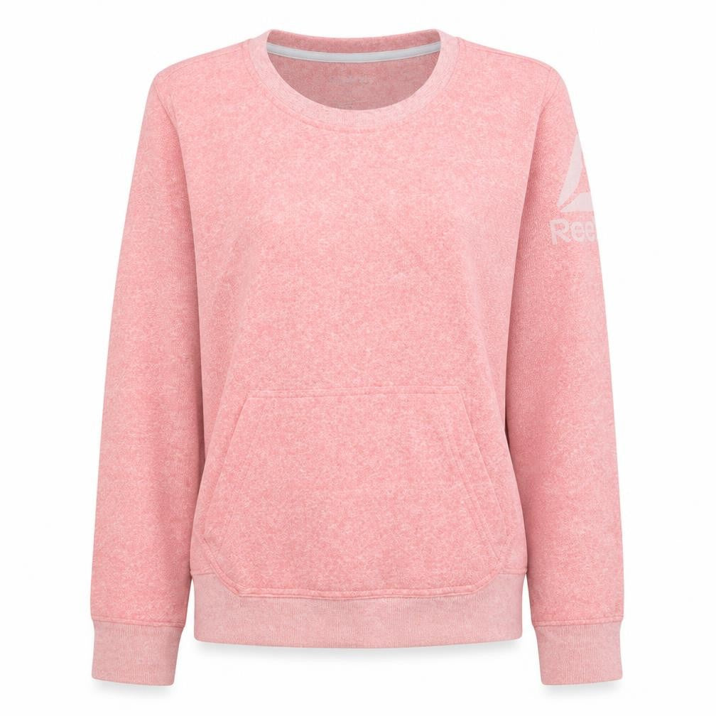 Reebok Women's Pink Crew Neck Pullover Sweatshirt Size S