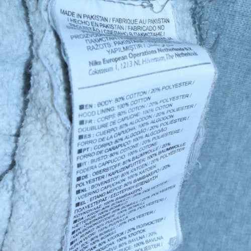 Nike Men's Grey Pullover Fleece Hoodie Medium Regular Fit