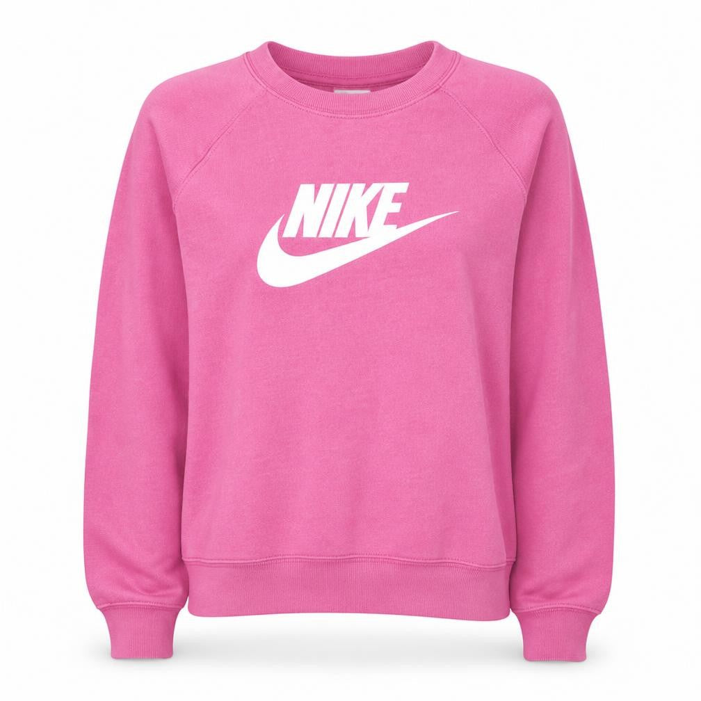 Nike Womens Pink Crew Neck Pullover Sweatshirt Medium Cotton Blend
