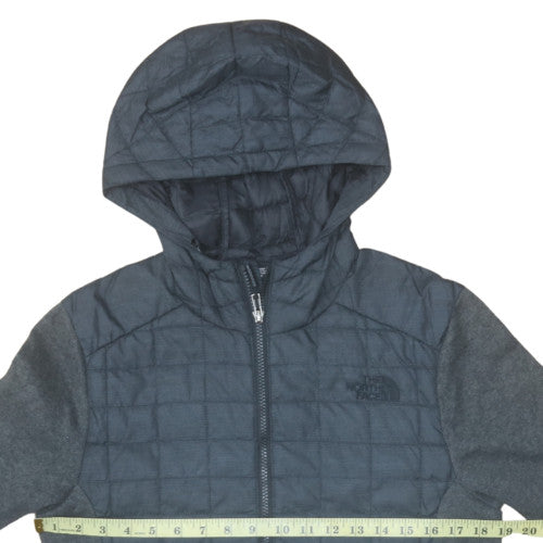The North Face Men's Grey Full Zip Quilted Hoodie Size S