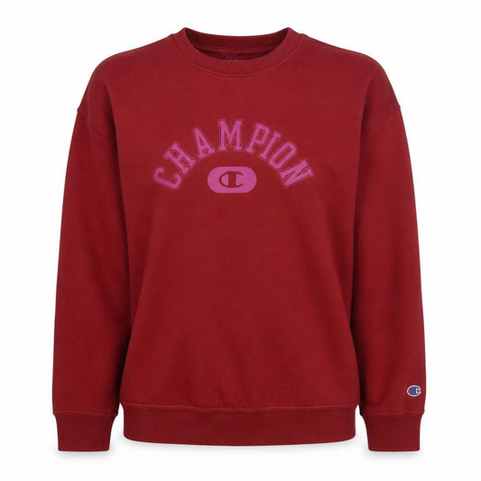 Champion Womens Red Crew Neck Pullover Sweatshirt Size L
