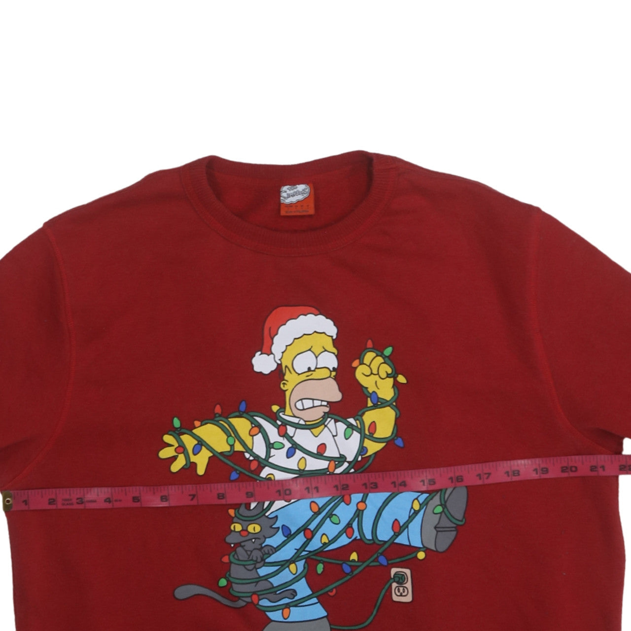 Primark Men’s Red The Simpsons Christmas Graphic Sweatshirt L