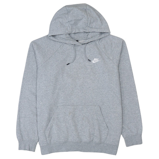 Nike Men's Grey Pullover Hoodie L Cotton Blend Sportswear