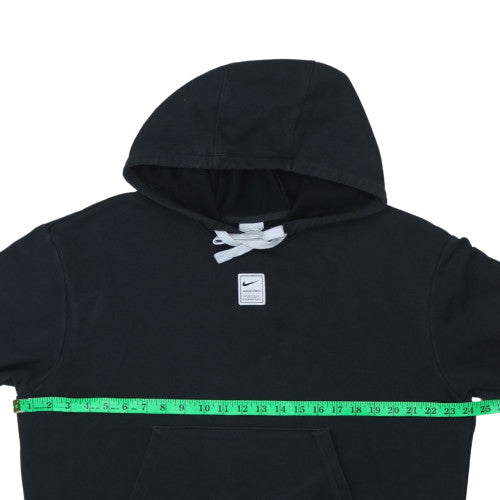 Nike Men's Black Small Pullover Hoodie with Logo and Kangaroo Pocket