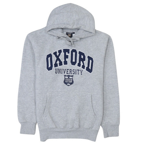 Oxford University Mens Grey Pullover Hoodie Fleece M Regular Fit