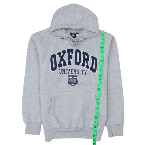 Oxford University Mens Grey Pullover Hoodie Fleece M Regular Fit