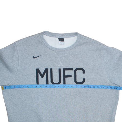 Nike MUFC Men's Grey 2XL Pullover Sweatshirt Crew Neck