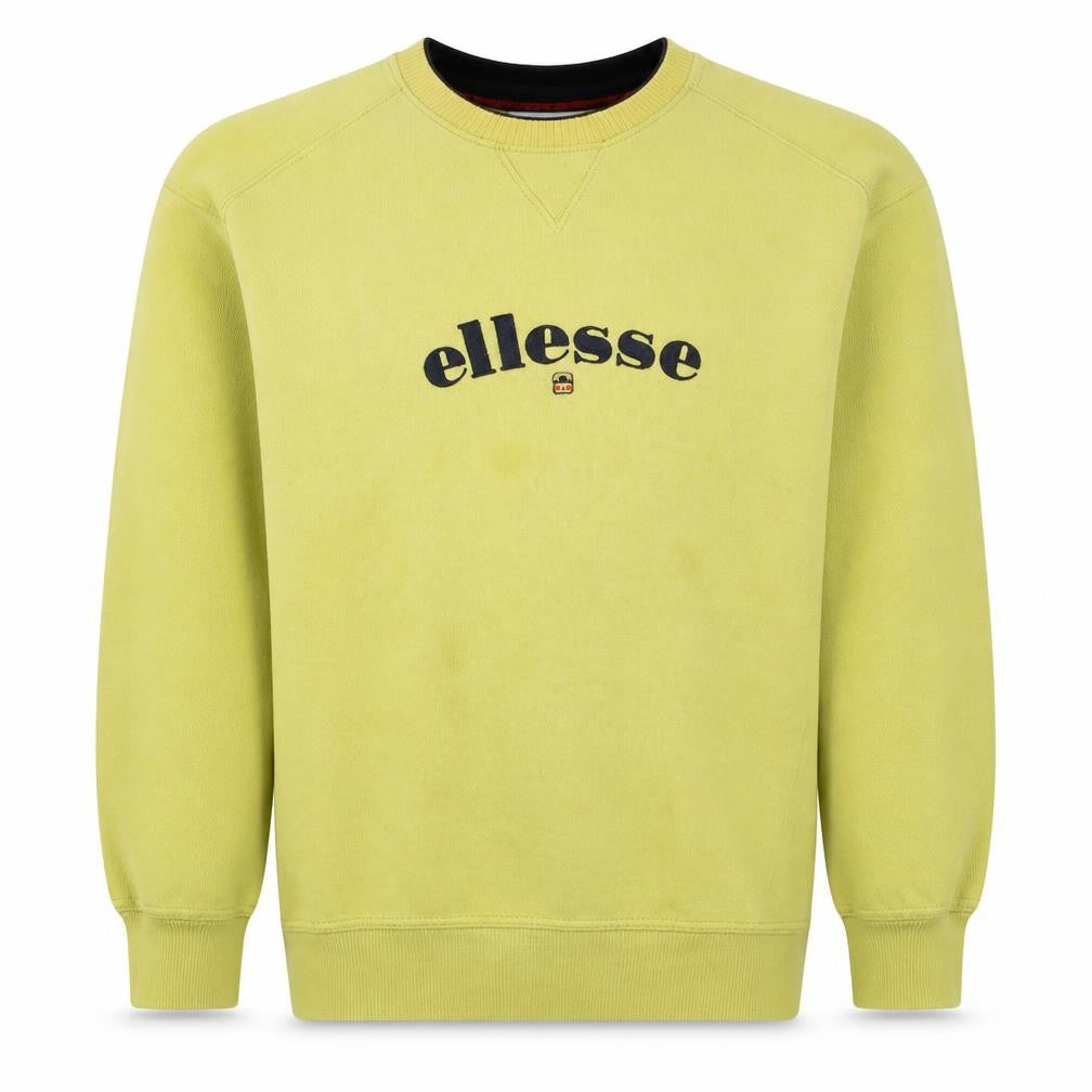Ellesse Men's Yellow Logo Pullover Sweatshirt M Regular Fit