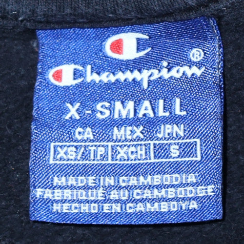 Champion Men's Black XS Crew Neck Pullover Sweatshirt