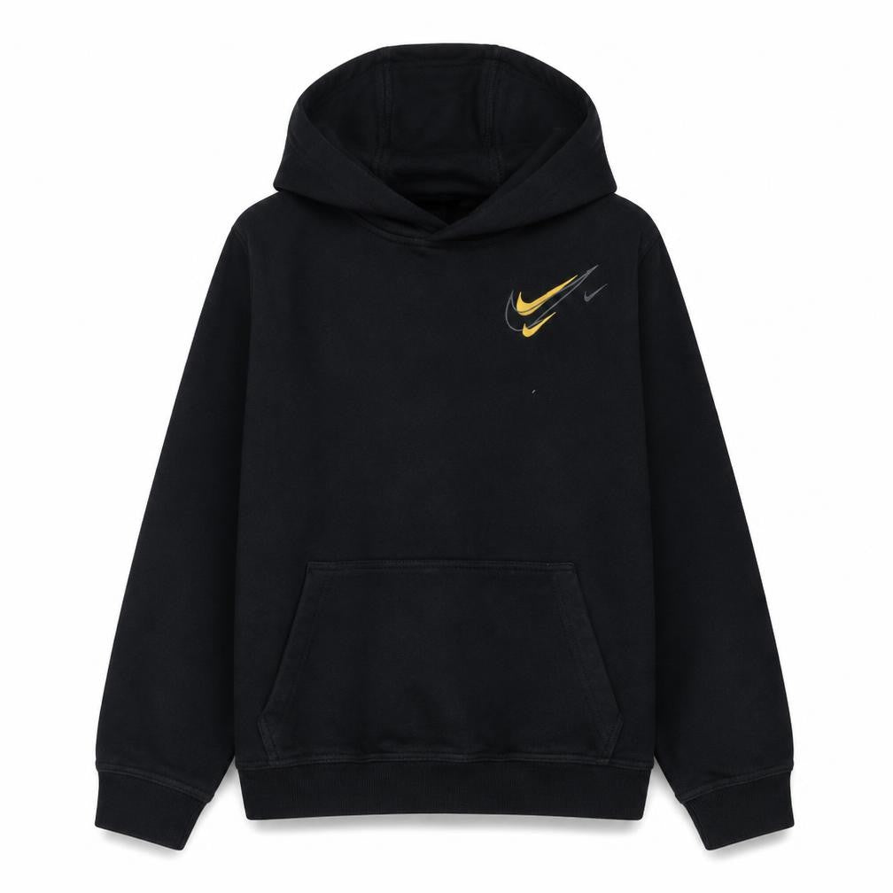 Nike Teens Black XL Pullover Hoodie with Yellow Logo