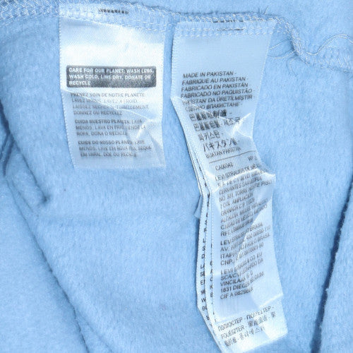 Levi's Men Blue Pullover Hoodie M Cotton Blend Logo Sweatshirt