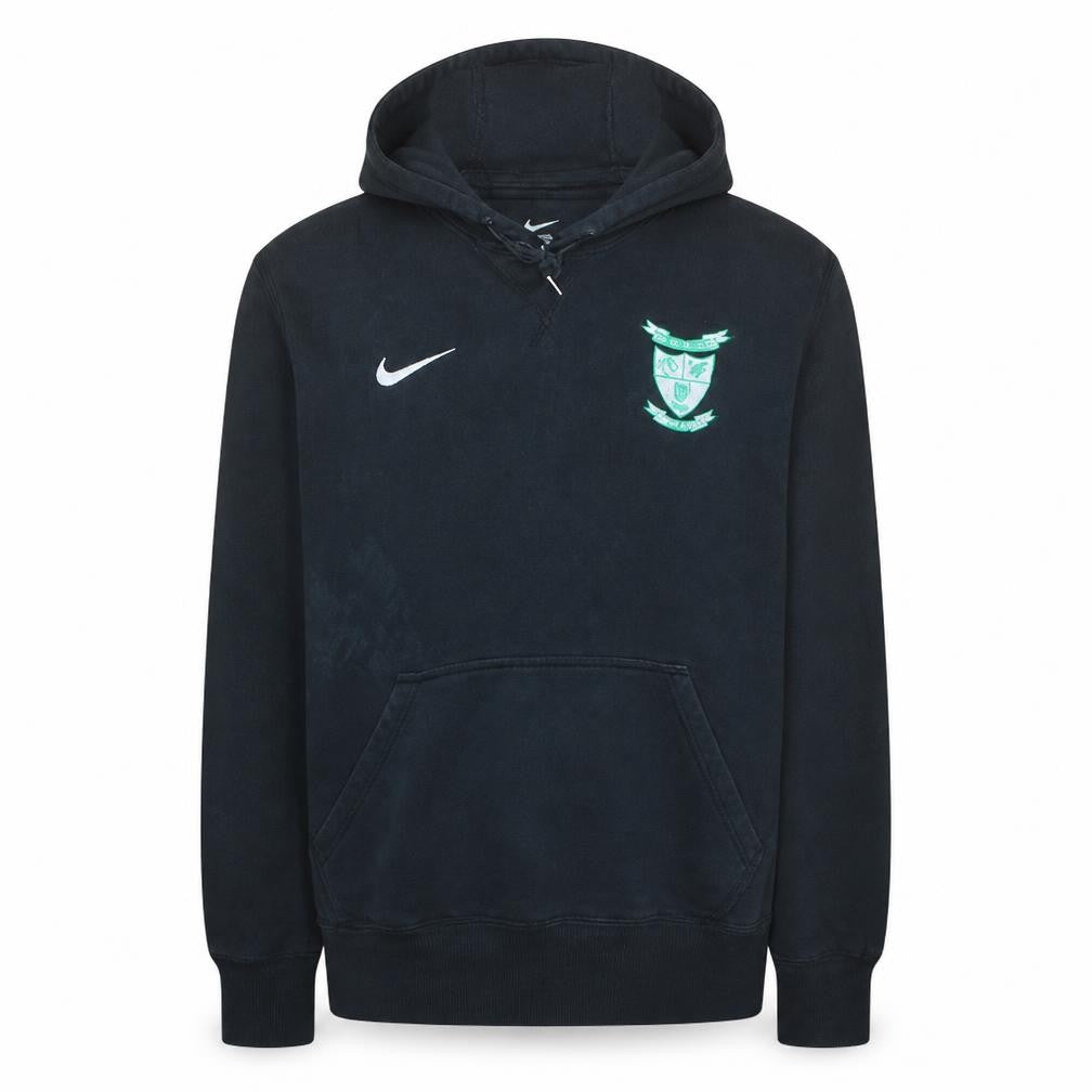 Nike Men Black Pullover Hoodie M Fleece Sports Embroidered