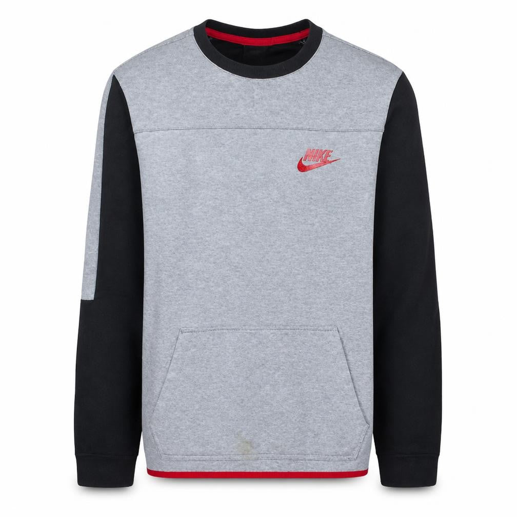 Nike Men's Grey Crew Neck Pullover Sweatshirt S Sports Style