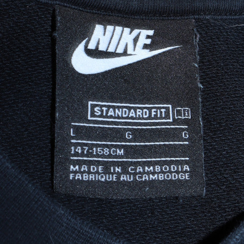 Nike Teens Black Classic Crew Neck Long Sleeve Sweatshirt
