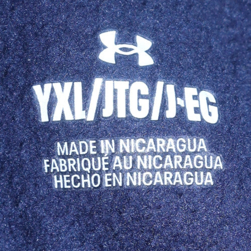 Under Armour Teens Blue Full Zip Hoodie XL Fleece Sweatshirt