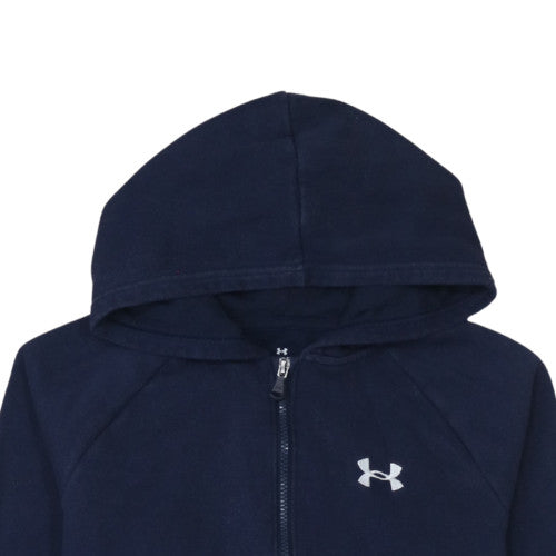 Under Armour Teens Blue Full Zip Hoodie XL Fleece Sweatshirt