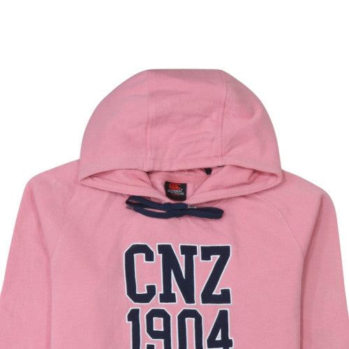 Canterbury Women Pink Hoodie Size 12 Pullover Cotton Blend Logo Style