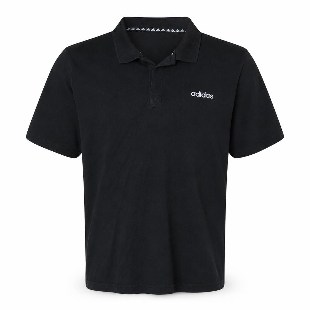 Adidas Men's Black Cotton Short Sleeve Polo Shirt Size L