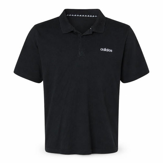Adidas Men's Black Cotton Short Sleeve Polo Shirt Size L