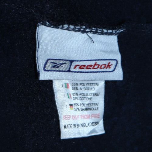 Reebok Womens Navy Blue Crew Neck Pullover Sweatshirt Size 14