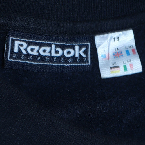 Reebok Womens Navy Blue Crew Neck Pullover Sweatshirt Size 14
