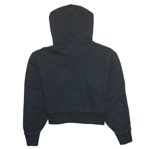 Adidas Women's Black XS Cropped Pullover Hoodie with Stripes