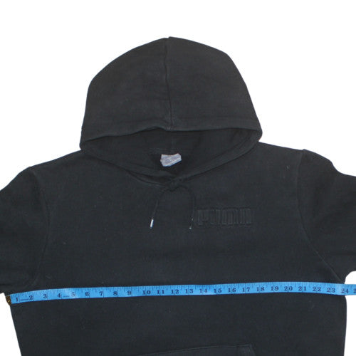 Puma Men's Black Pullover Hoodie L Regular Fit Fleece Sweatshirt