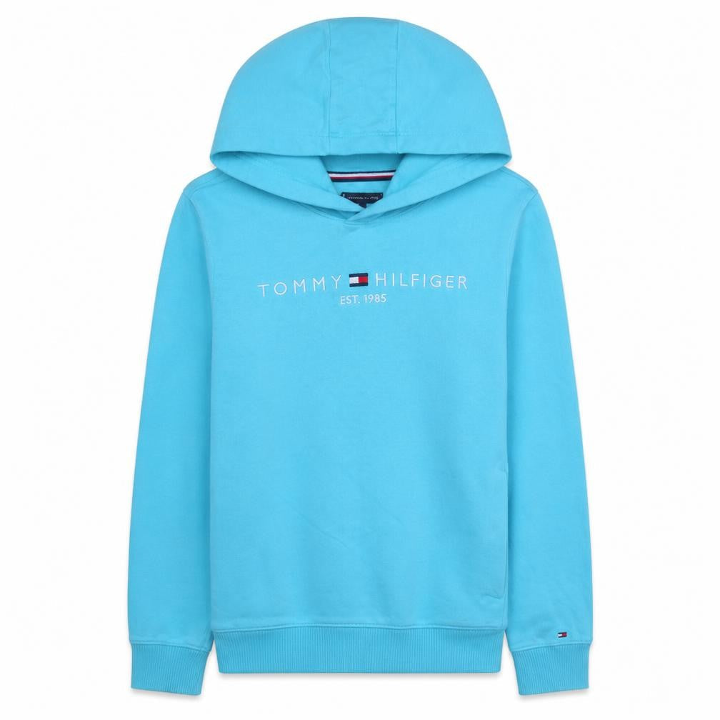 Tommy Hilfiger Blue Teens Pullover Hoodie Size 164 Logo Print