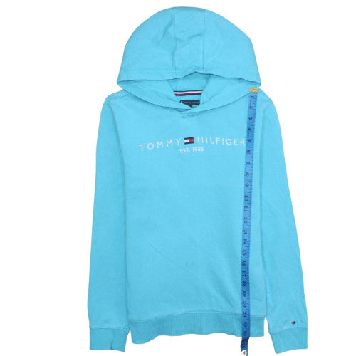 Tommy Hilfiger Blue Teens Pullover Hoodie Size 164 Logo Print