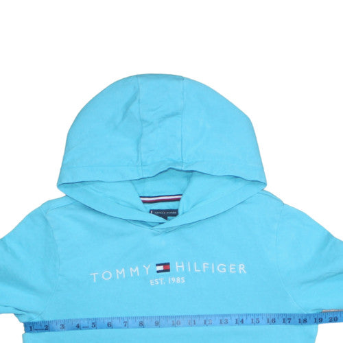 Tommy Hilfiger Blue Teens Pullover Hoodie Size 164 Logo Print