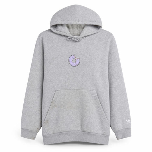 Adidas The Simpsons Grey Hoodie Women L Pullover Donut Graphic Casual