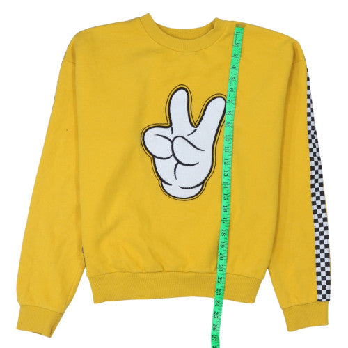 Disney Men's Yellow Graphic Pullover Sweatshirt L