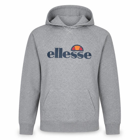 Ellesse Men's Grey Pullover Hoodie Medium Regular Fit Graphic Logo Sweatshirt