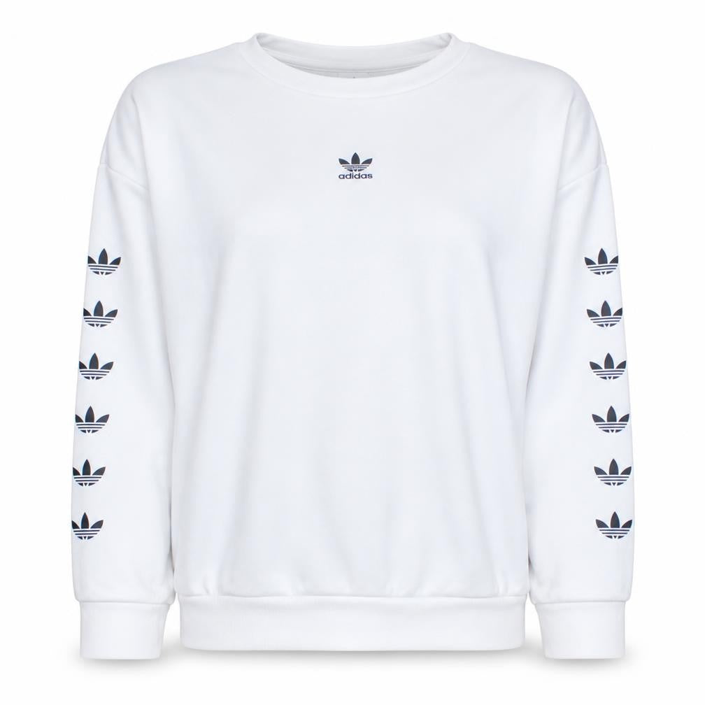 Adidas Women's White Crew Neck Long Sleeve Sweatshirt Size M