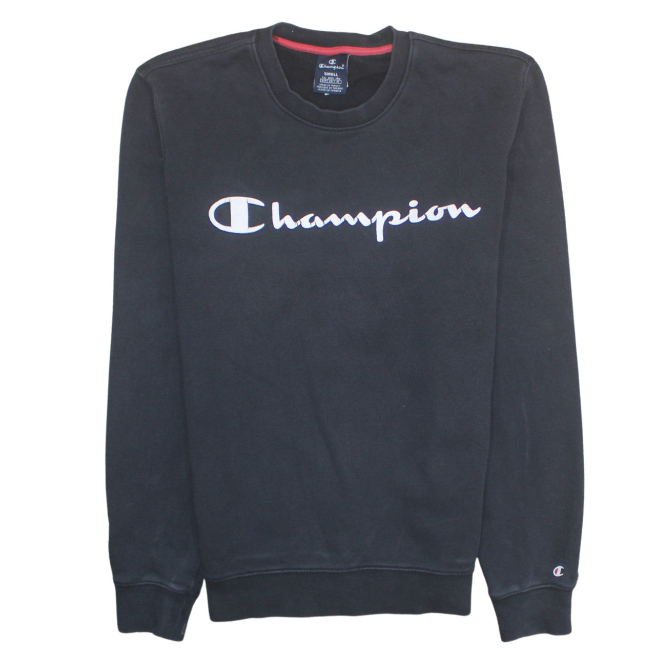Champion Men's Black Small Pullover Logo Sweatshirt