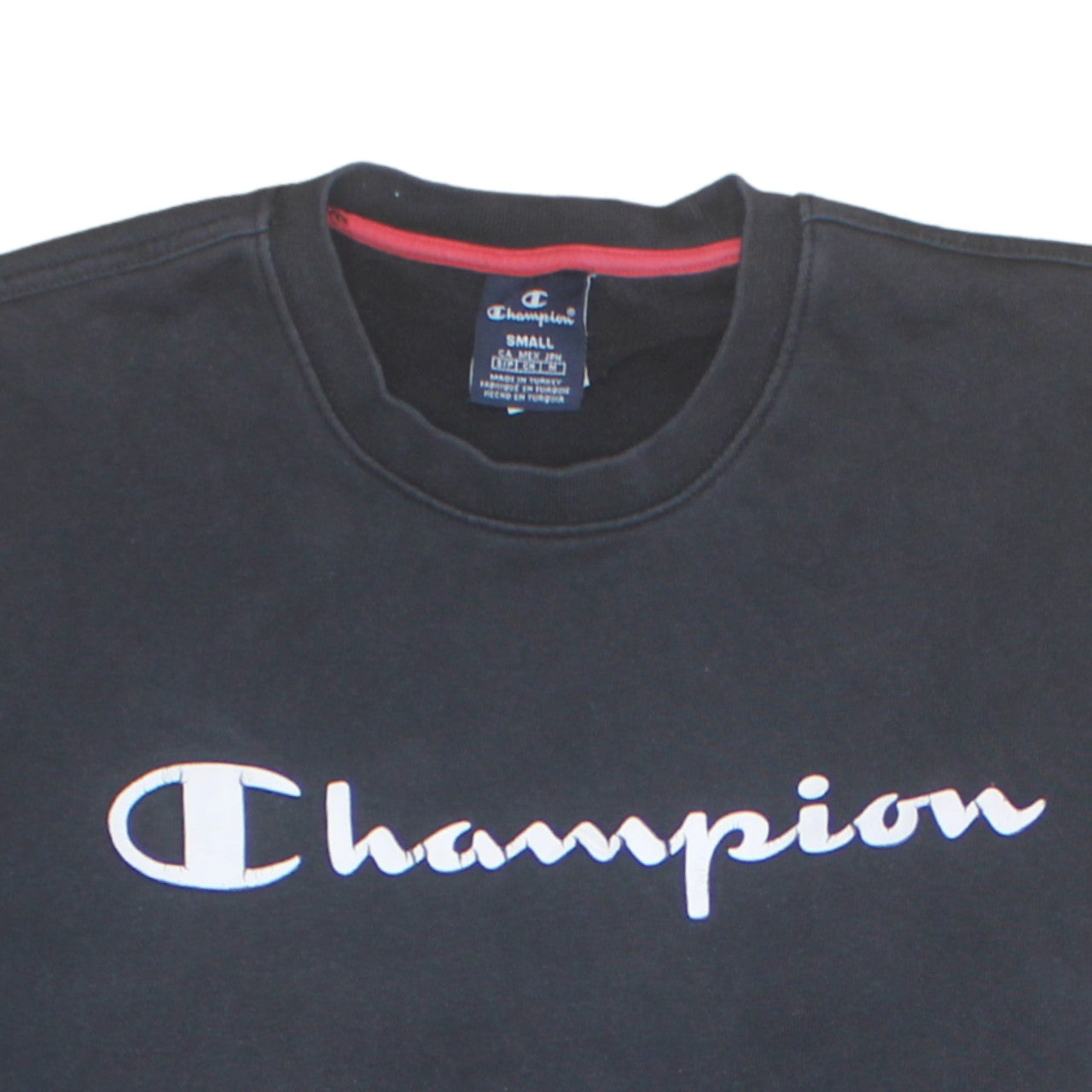 Champion Men's Black Small Pullover Logo Sweatshirt