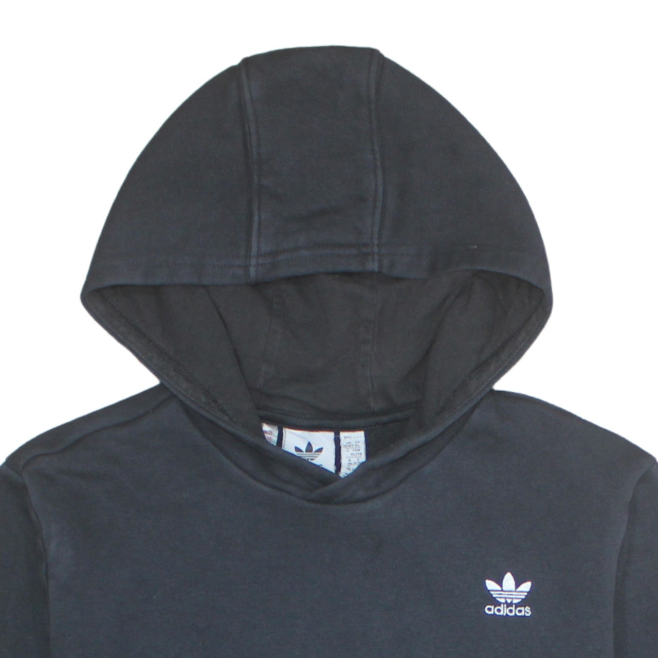 Adidas Teens Black XL Pullover Hoodie with Logo and Kangaroo Pocket