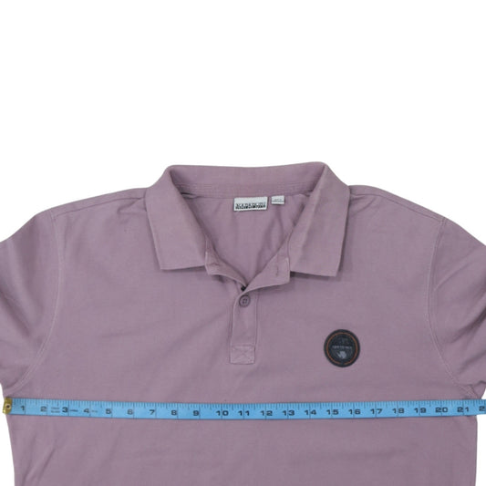 Napapijri Men’s Purple Cotton Polo Shirt Size XL Regular Fit