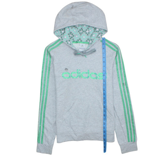 Adidas Men’s Grey Pullover Hoodie M Sports Graphic Sweatshirt