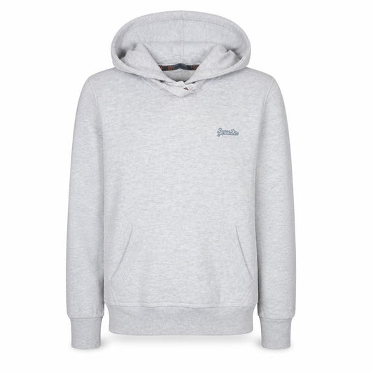 Superdry Men's Grey Small Pullover Hoodie Fleece Sweatshirt