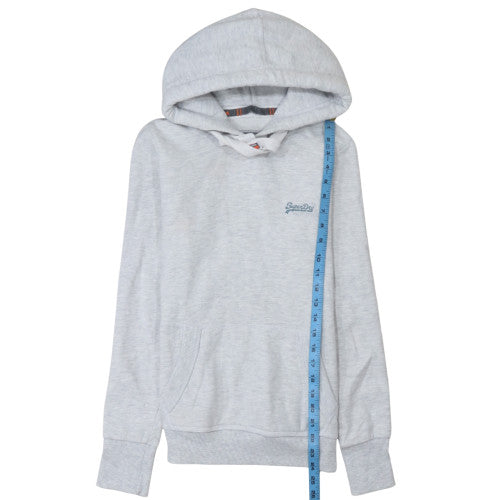 Superdry Men's Grey Small Pullover Hoodie Fleece Sweatshirt