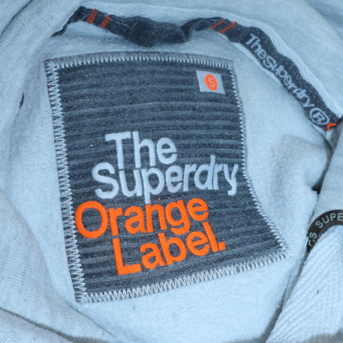 Superdry Men's Grey Small Pullover Hoodie Fleece Sweatshirt