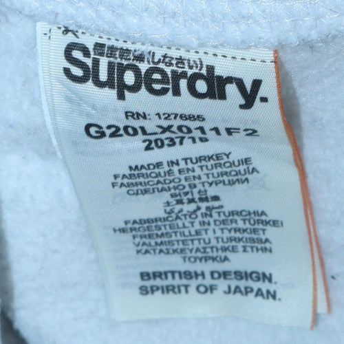 Superdry Men's Grey Small Pullover Hoodie Fleece Sweatshirt